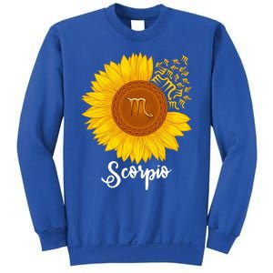 Scorpio Sunflower Zodiac Sign Floral Astrology Gift Sweatshirt