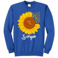 Scorpio Sunflower Zodiac Sign Floral Astrology Gift Sweatshirt