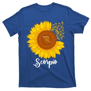 Scorpio Sunflower Zodiac Sign Floral Astrology Gift T-Shirt