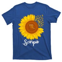 Scorpio Sunflower Zodiac Sign Floral Astrology Gift T-Shirt