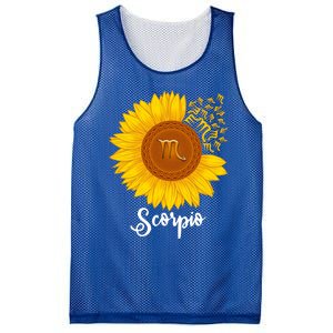 Scorpio Sunflower Zodiac Sign Floral Astrology Gift Mesh Reversible Basketball Jersey Tank