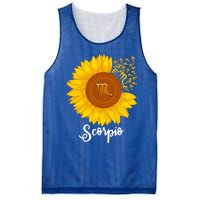 Scorpio Sunflower Zodiac Sign Floral Astrology Gift Mesh Reversible Basketball Jersey Tank