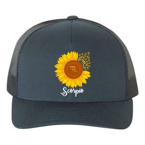 Scorpio Sunflower Zodiac Sign Floral Astrology Gift Yupoong Adult 5-Panel Trucker Hat