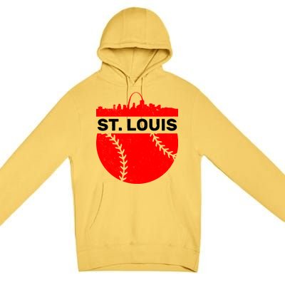 St. Louis Baseball Skyline City Premium Pullover Hoodie