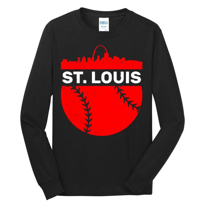 St. Louis Baseball Skyline City Tall Long Sleeve T-Shirt