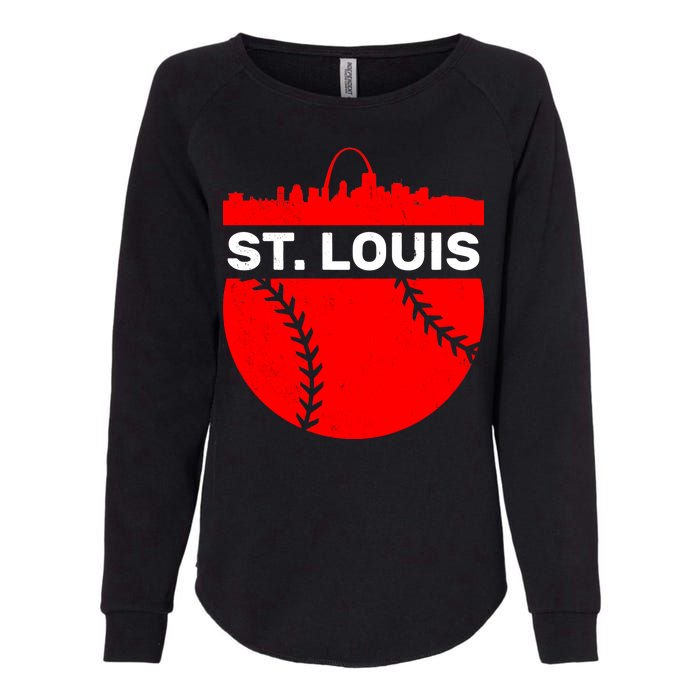 St. Louis Baseball Skyline City Womens California Wash Sweatshirt