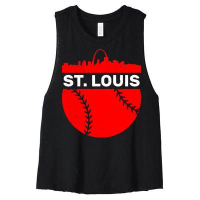 St. Louis Baseball Skyline City Women's Racerback Cropped Tank