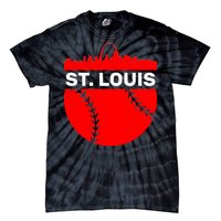 St. Louis Baseball Skyline City Tie-Dye T-Shirt