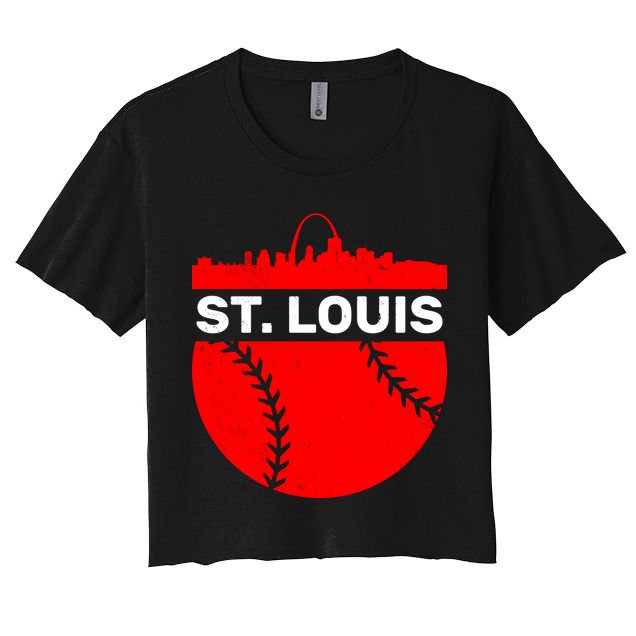 St. Louis Baseball Skyline City Crop Top