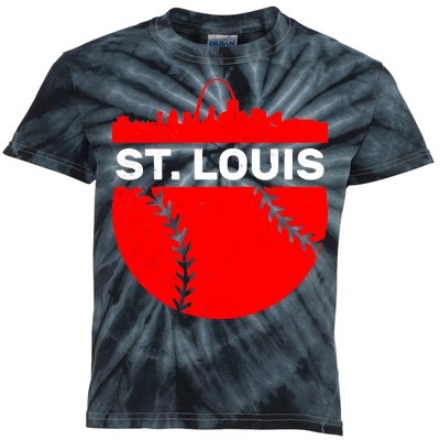 St. Louis Baseball Skyline City Kids Tie-Dye T-Shirt