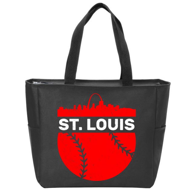 St. Louis Baseball Skyline City Zip Tote Bag
