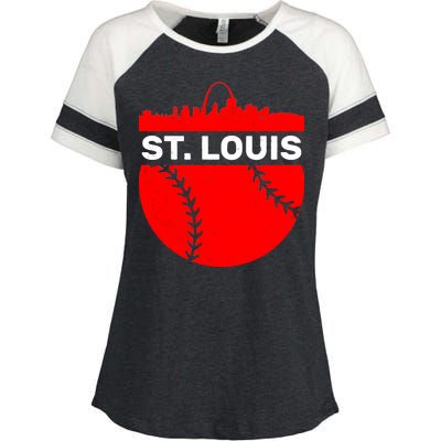 St. Louis Baseball Skyline City Enza Ladies Jersey Colorblock Tee