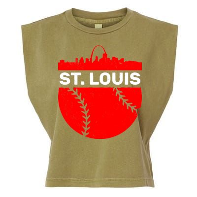 St. Louis Baseball Skyline City Garment-Dyed Women's Muscle Tee