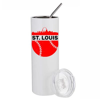 St. Louis Baseball Skyline City Stainless Steel Tumbler