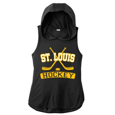 St. Louis Hockey Ladies PosiCharge Tri-Blend Wicking Draft Hoodie Tank