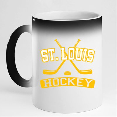 St. Louis Hockey 11oz Black Color Changing Mug