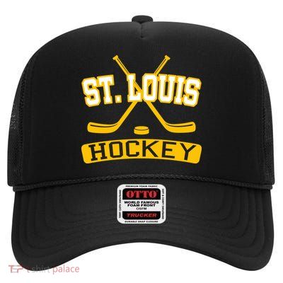 St. Louis Hockey High Crown Mesh Back Trucker Hat