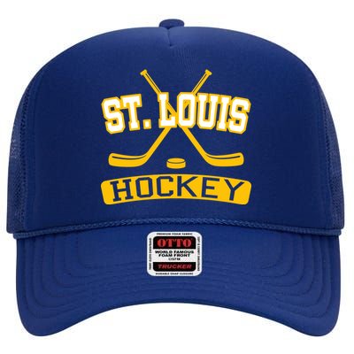 St. Louis Hockey High Crown Mesh Back Trucker Hat