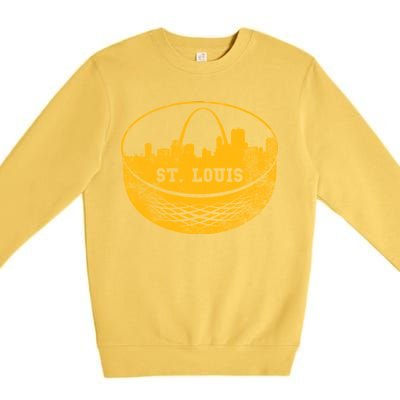 St. Louis Hockey Puck City Premium Crewneck Sweatshirt