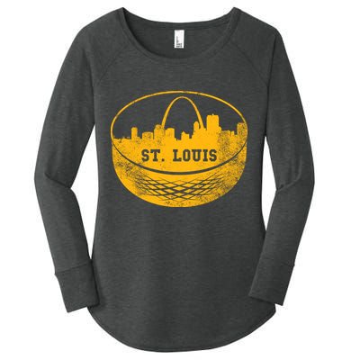 St. Louis Hockey Puck City Women's Perfect Tri Tunic Long Sleeve Shirt