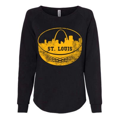 St. Louis Hockey Puck City Womens California Wash Sweatshirt