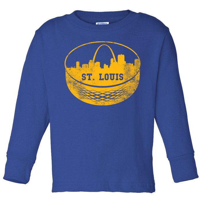 St. Louis Hockey Puck City Toddler Long Sleeve Shirt