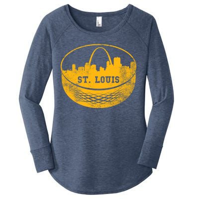 St. Louis Hockey Puck City Women's Perfect Tri Tunic Long Sleeve Shirt