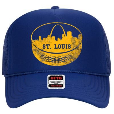 St. Louis Hockey Puck City High Crown Mesh Back Trucker Hat