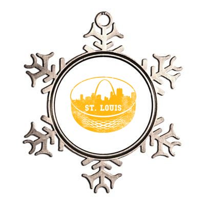 St. Louis Hockey Puck City Metallic Star Ornament