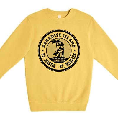 St. Martin Paradise Island Premium Crewneck Sweatshirt