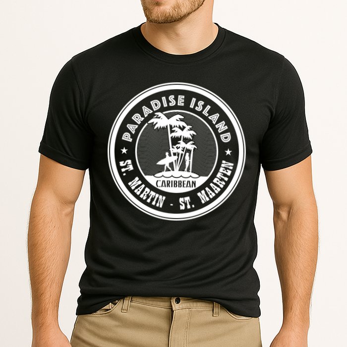 St. Martin Paradise Island Cooling Performance Crew T-Shirt