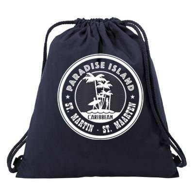 St. Martin Paradise Island Drawstring Bag