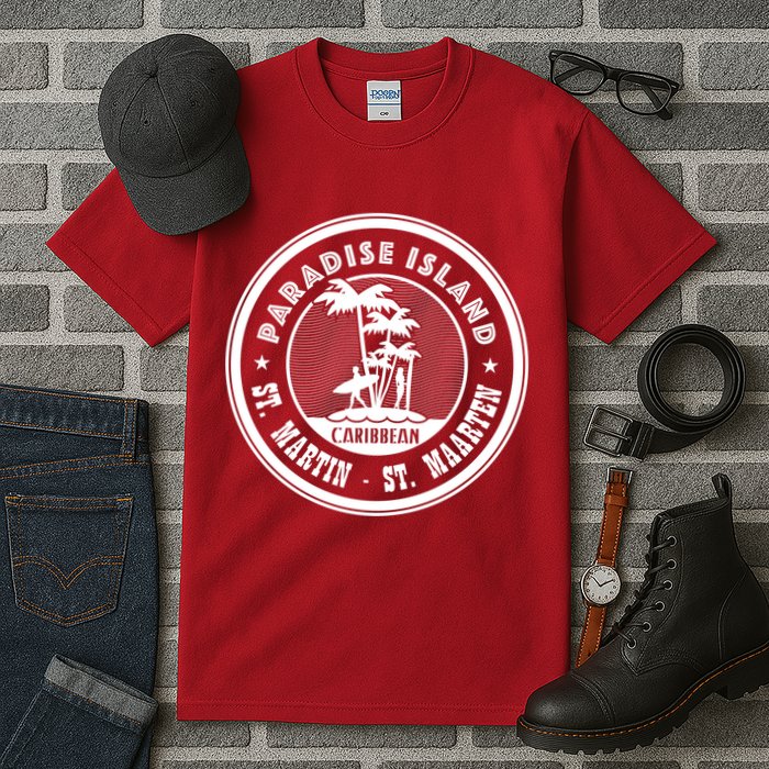 St. Martin Paradise Island Tall T-Shirt