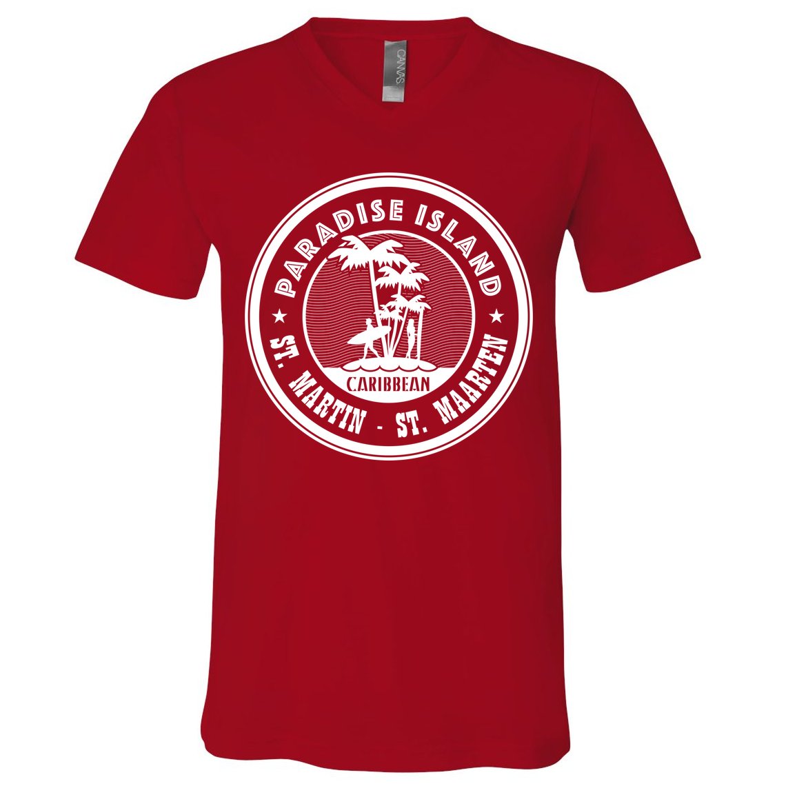 St. Martin Paradise Island V-Neck T-Shirt