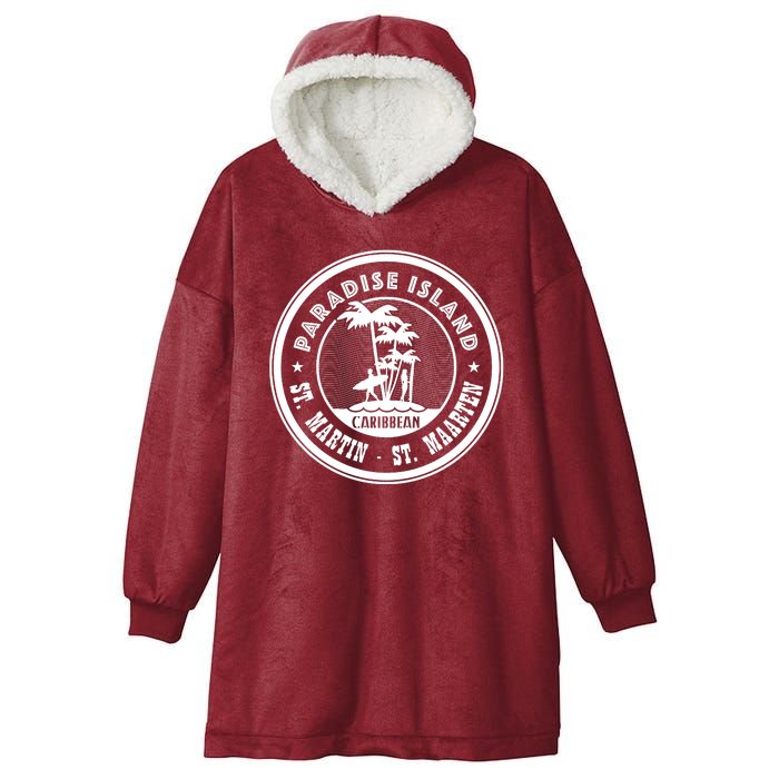 St. Martin Paradise Island Hooded Wearable Blanket