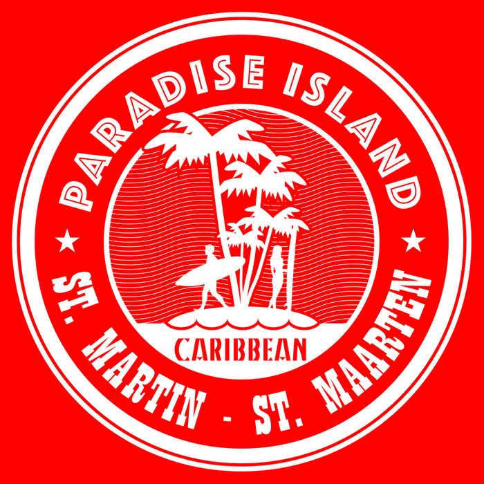 St. Martin Paradise Island Button