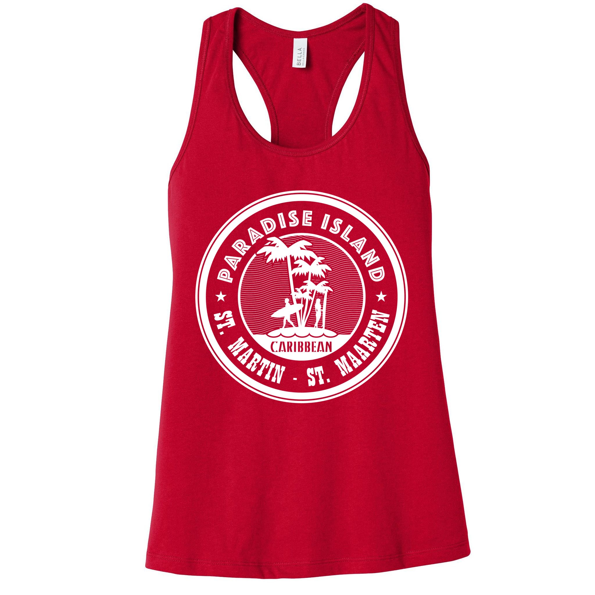 St. Martin Paradise Island Womens Tank Top