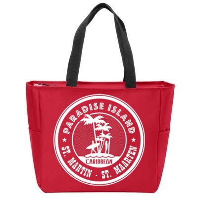 St. Martin Paradise Island Zip Tote Bag