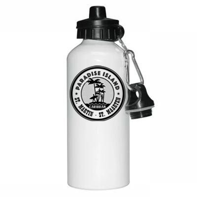 St. Martin Paradise Island Aluminum Water Bottle