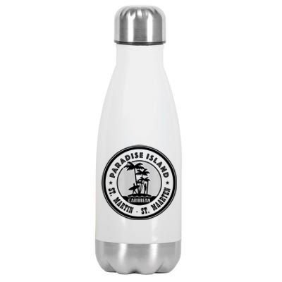 St. Martin Paradise Island Stainless Steel Insulated Water Bottle