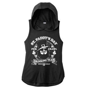 St. Paddy's Day Pub Crawl Drinking Team Ladies PosiCharge Tri-Blend Wicking Draft Hoodie Tank