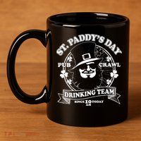 St. Paddy's Day Pub Crawl Drinking Team 11oz C Handle Ceramic Mug