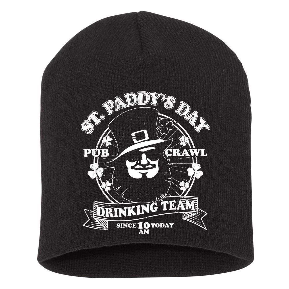 St. Paddy's Day Pub Crawl Drinking Team Short Acrylic Beanie
