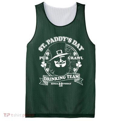 St. Paddy's Day Pub Crawl Drinking Team Mesh Reversible Basketball Jersey Tank