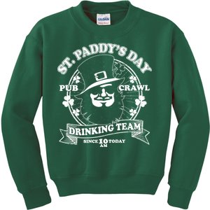 St. Paddy's Day Pub Crawl Drinking Team Kids Sweatshirt