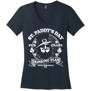 St. Paddy's Day Pub Crawl Drinking Team Women's V-Neck T-Shirt