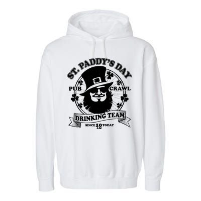 St. Paddy's Day Pub Crawl Drinking Team Garment-Dyed Fleece Hoodie