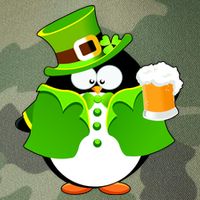 St. Patrack's Day Funny Penguin Drinking Beer Legacy Tie Dye Trucker Hat