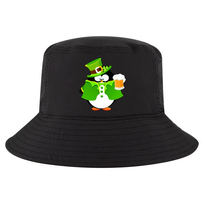 St. Patrack's Day Funny Penguin Drinking Beer Cool Comfort Performance Bucket Hat