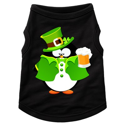 St. Patrack's Day Funny Penguin Drinking Beer Doggie Tank